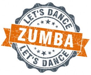 zumba vintage orange seal isolated on white